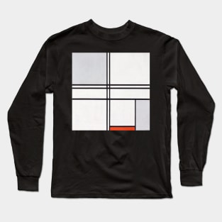 Composition No. 1 Gray-Red Long Sleeve T-Shirt